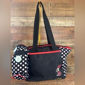 Disney Baby Mickey Mouse 3pc Diaper Bag Tote Bottle Cooler Pacifier Holder